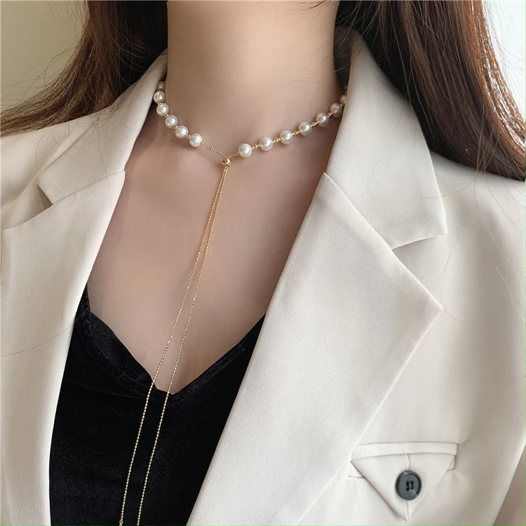 Thames Freshwater Pearl Necklace | 24k Gold Plated Copper - Image 17