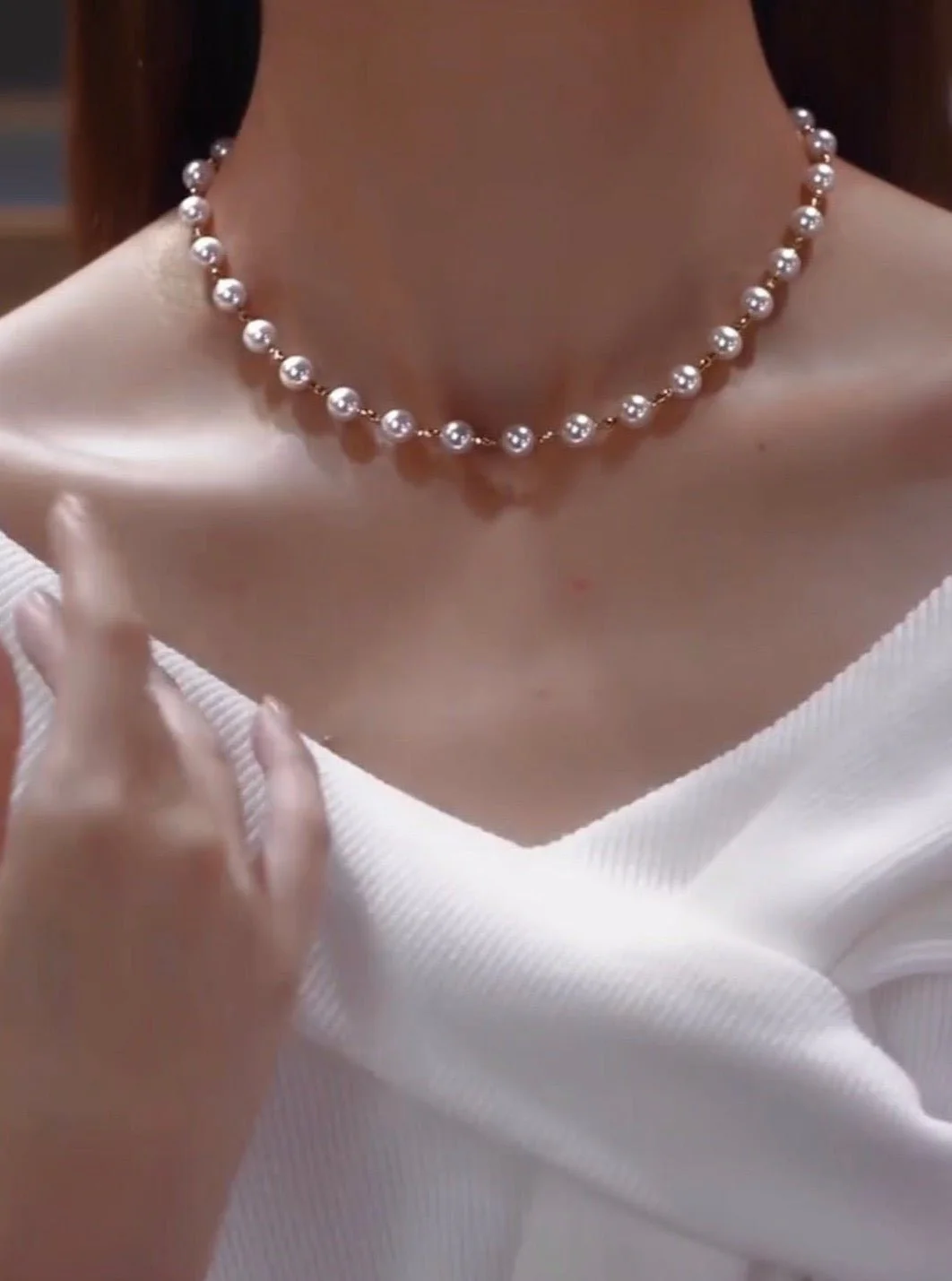 Thames Freshwater Pearl Necklace | 24k Gold Plated Copper - Image 7