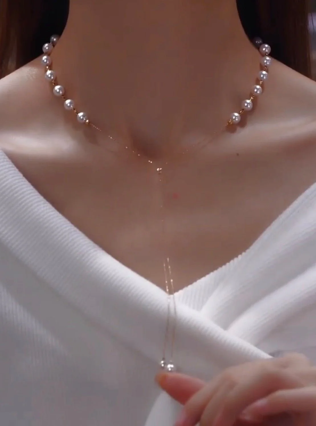 Thames Freshwater Pearl Necklace | 24k Gold Plated Copper - Image 8