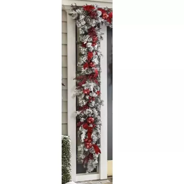 The Cordless Prelit Red And White Holiday Trim - Image 12