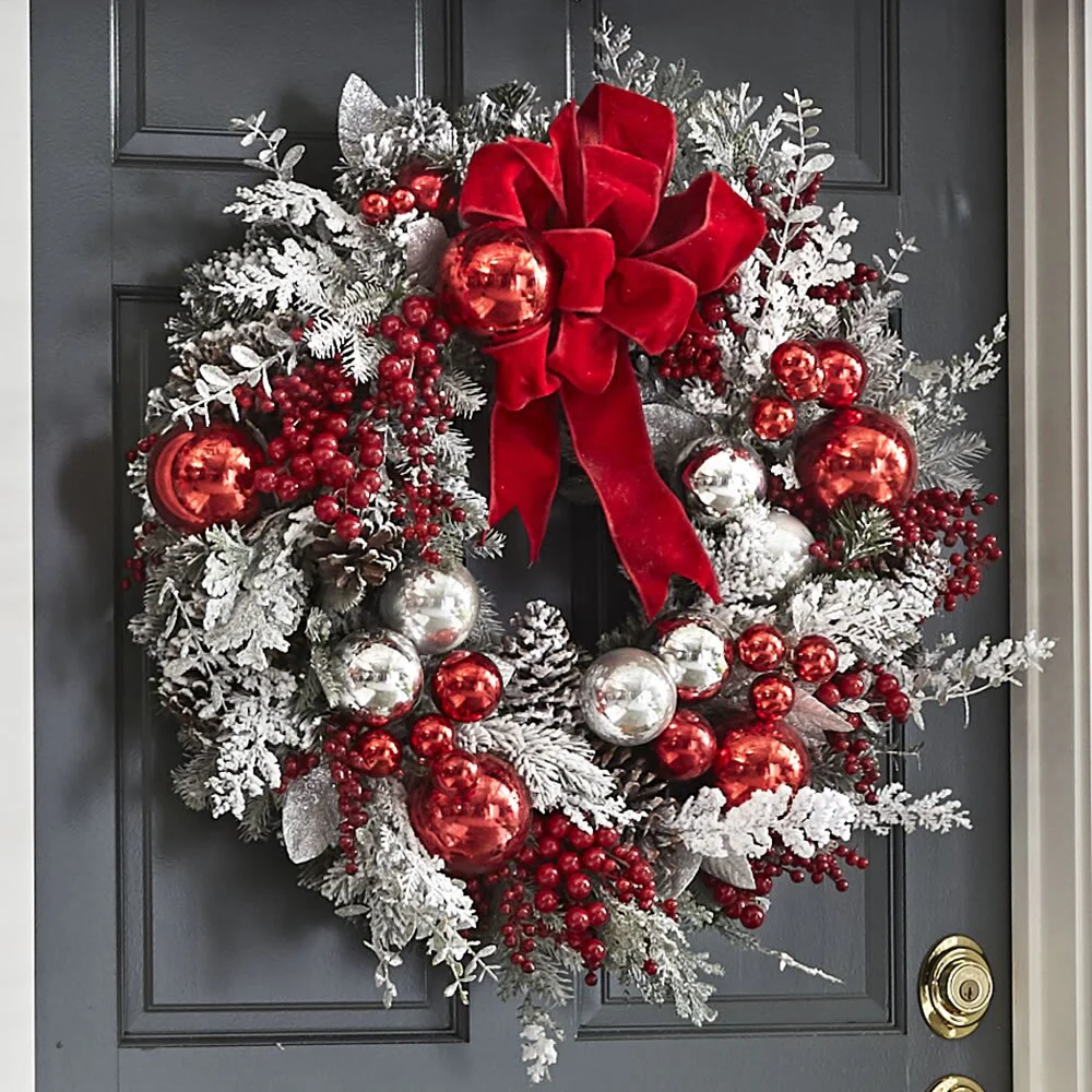 The Cordless Prelit Red And White Holiday Trim - Image 3