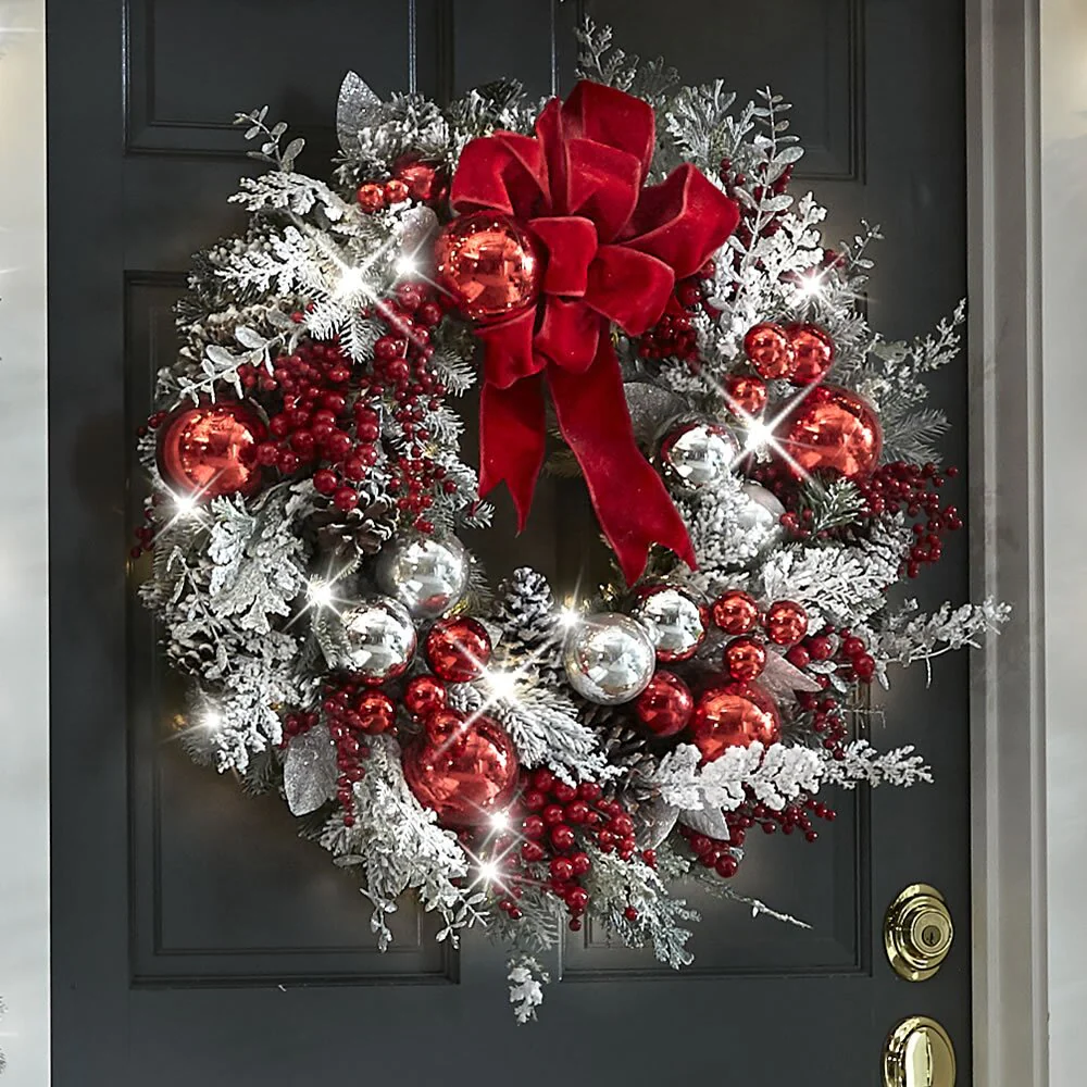 The Cordless Prelit Red And White Holiday Trim - Image 5