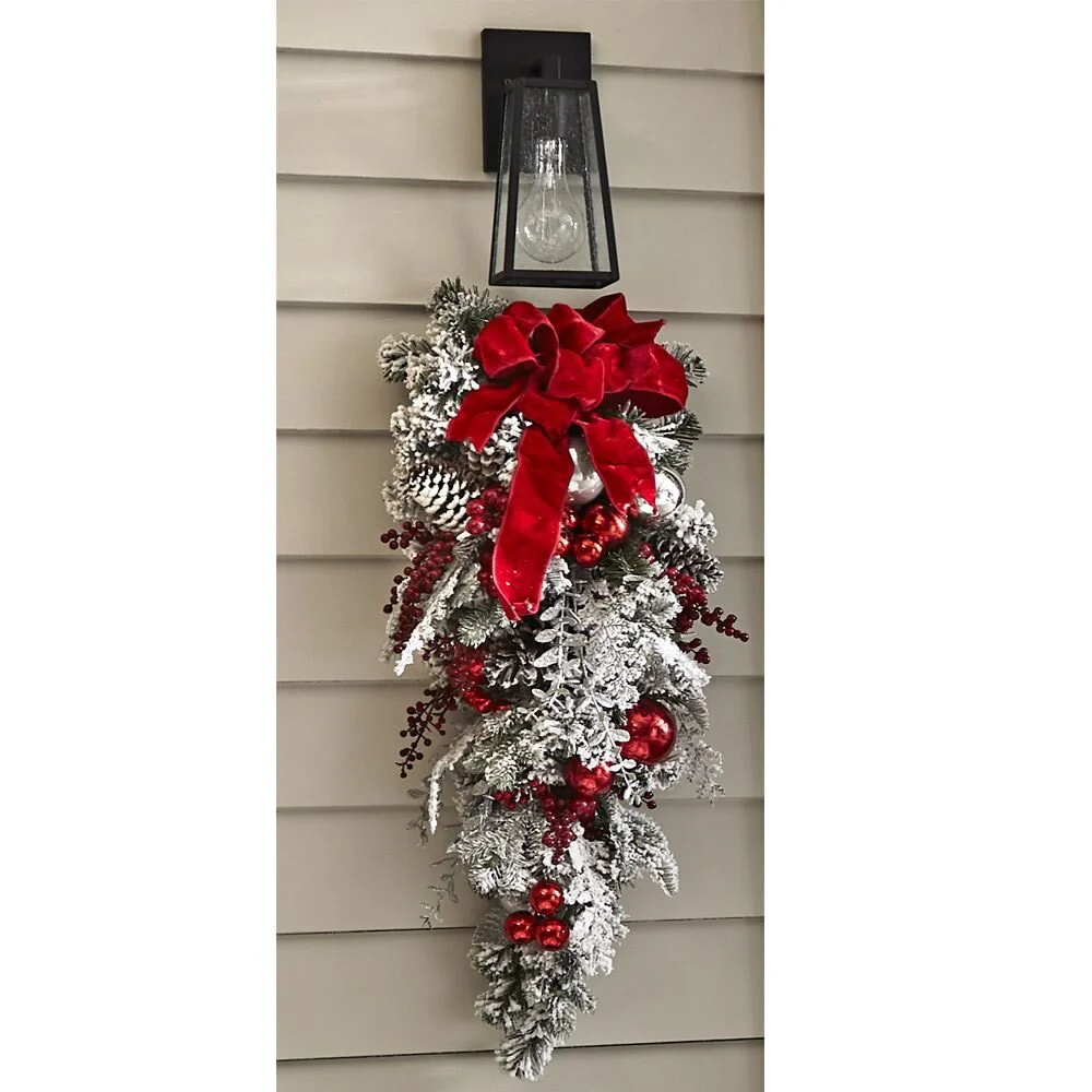 The Cordless Prelit Red And White Holiday Trim - Image 6