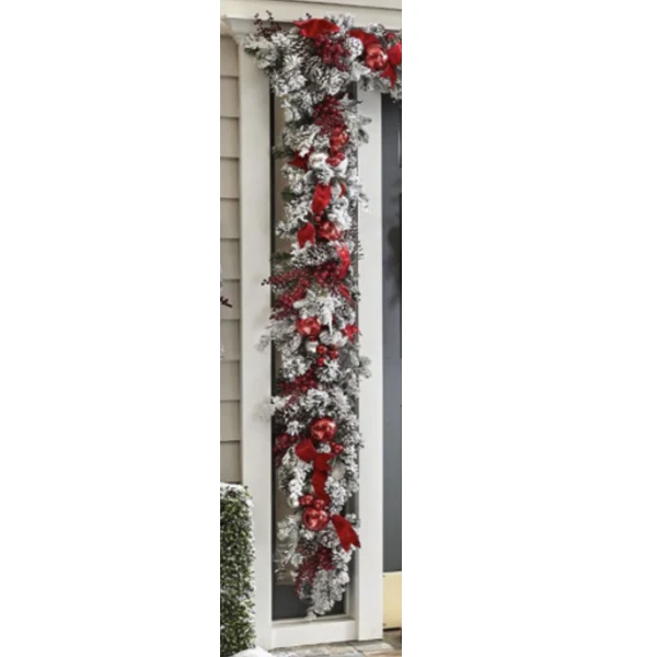The Cordless Prelit Red And White Holiday Trim - Image 7
