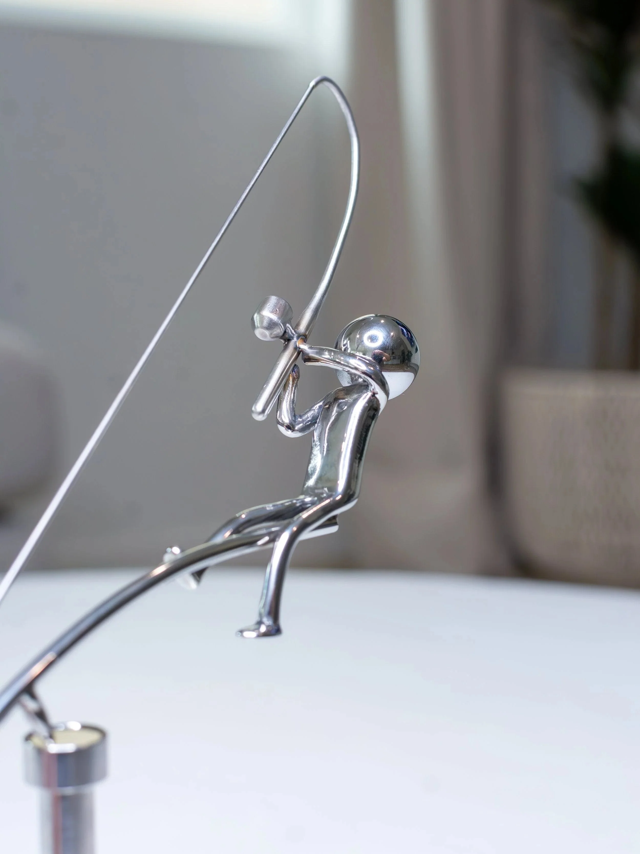 🎣The Fisherman & Biker Balancing Sculpture - Image 5