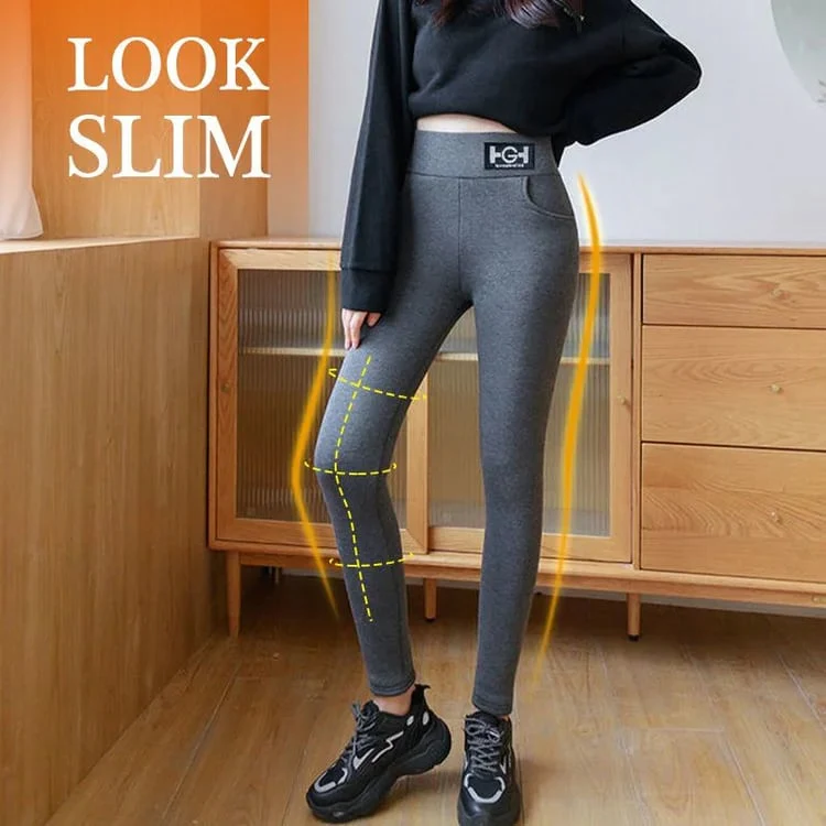 Women’s Fashionable Thermal Cashmere Slim Pants - Image 5