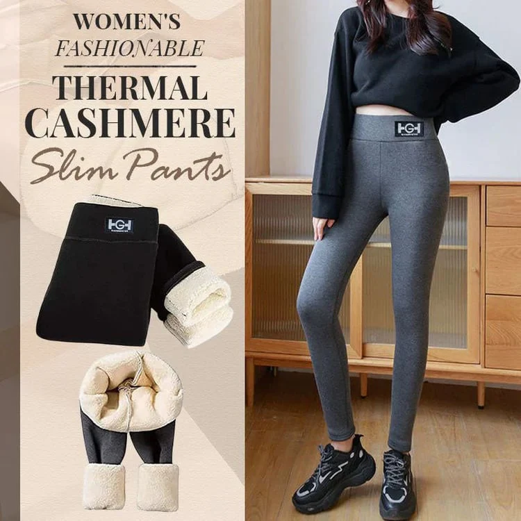 Women’s Fashionable Thermal Cashmere Slim Pants - Image 7