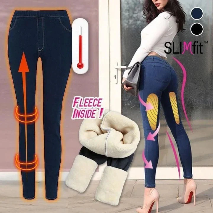 Thermal Fleece Denim Jeggings - Image 7