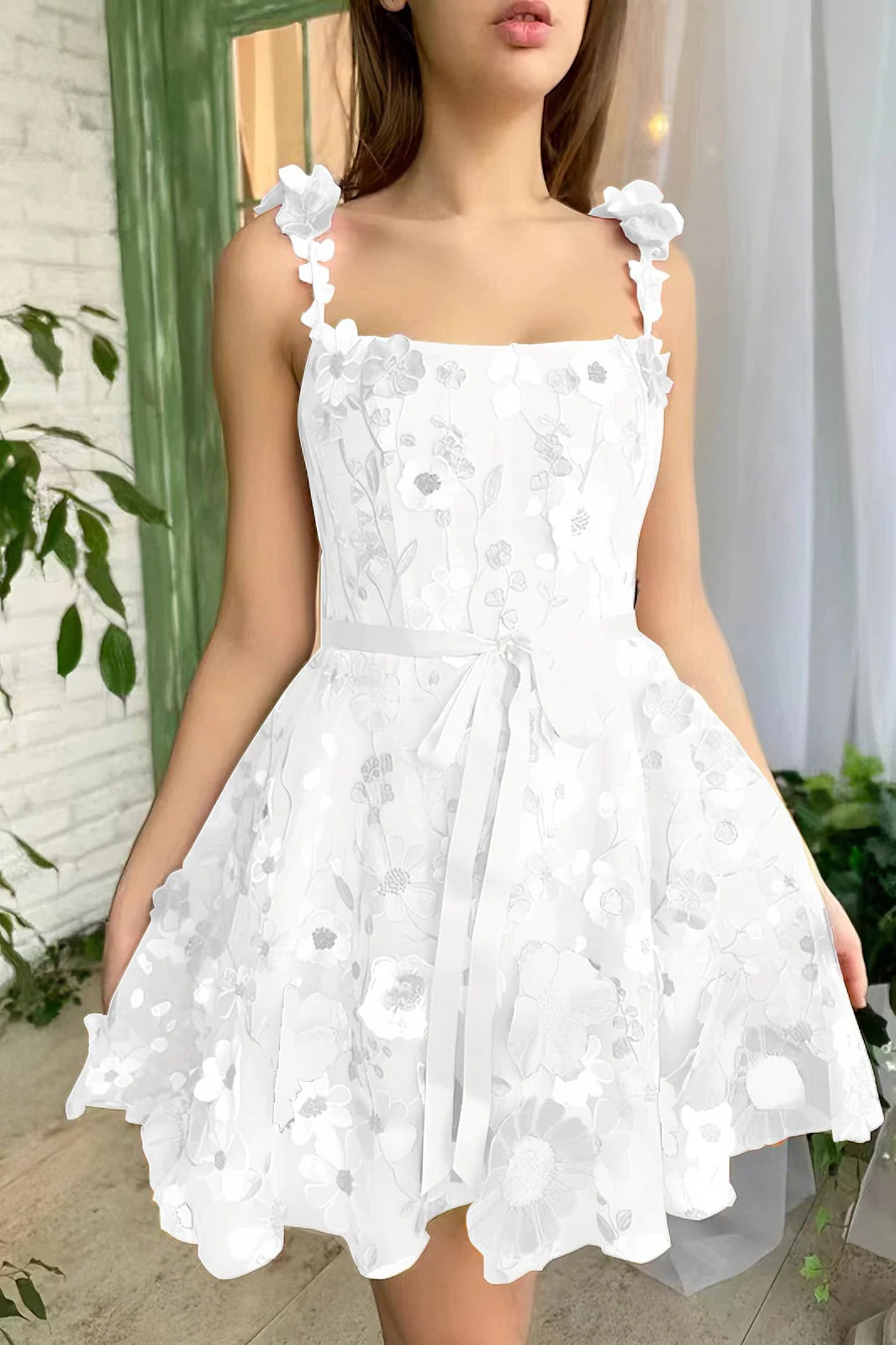 loveedsTM-Three-dimensional flower embroidery hip-hugging sexy dress - Image 5
