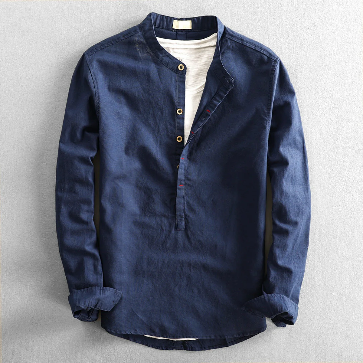 Provence Long Sleeve Linen Shirt - Image 3