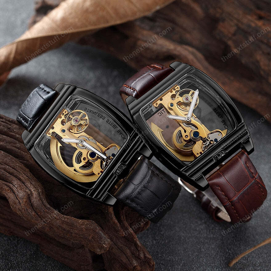 Transparent Automatic Mechanical Steampunk Skull Luxury Gear Watch - Image 10