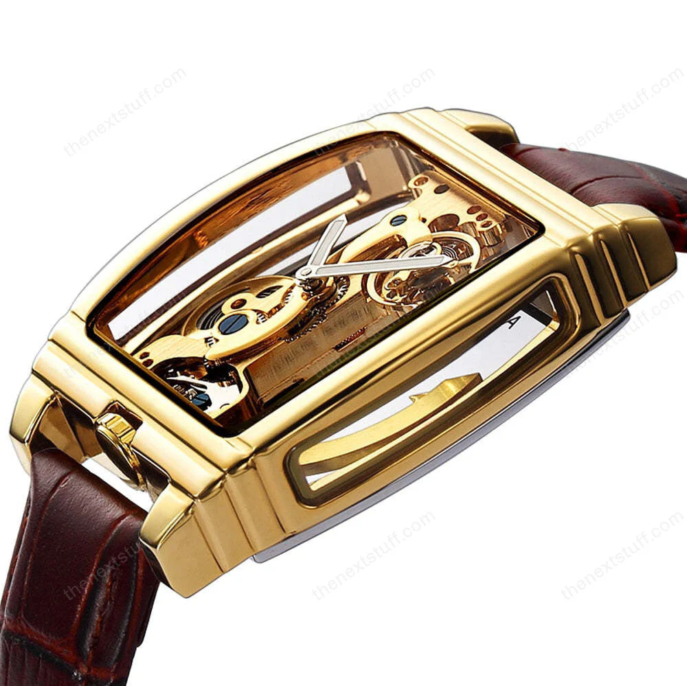 Transparent Automatic Mechanical Steampunk Skull Luxury Gear Watch - Image 11