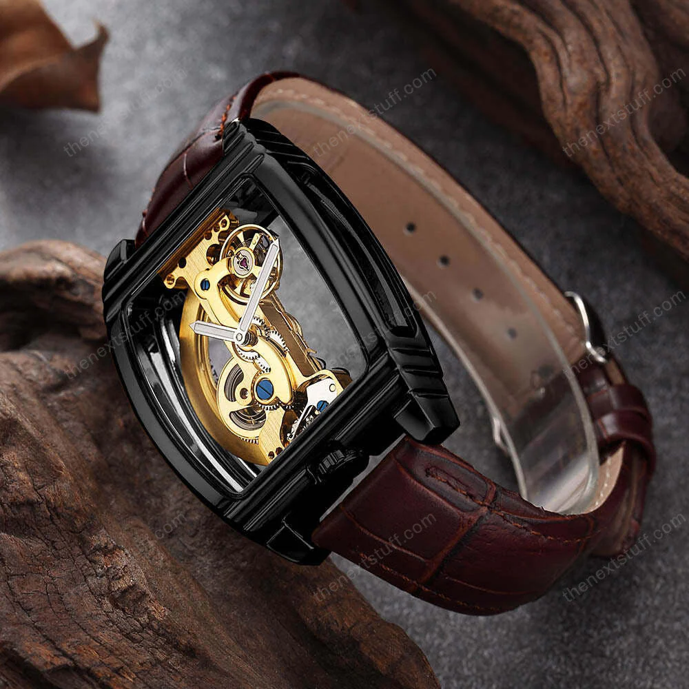 Transparent Automatic Mechanical Steampunk Skull Luxury Gear Watch - Image 2