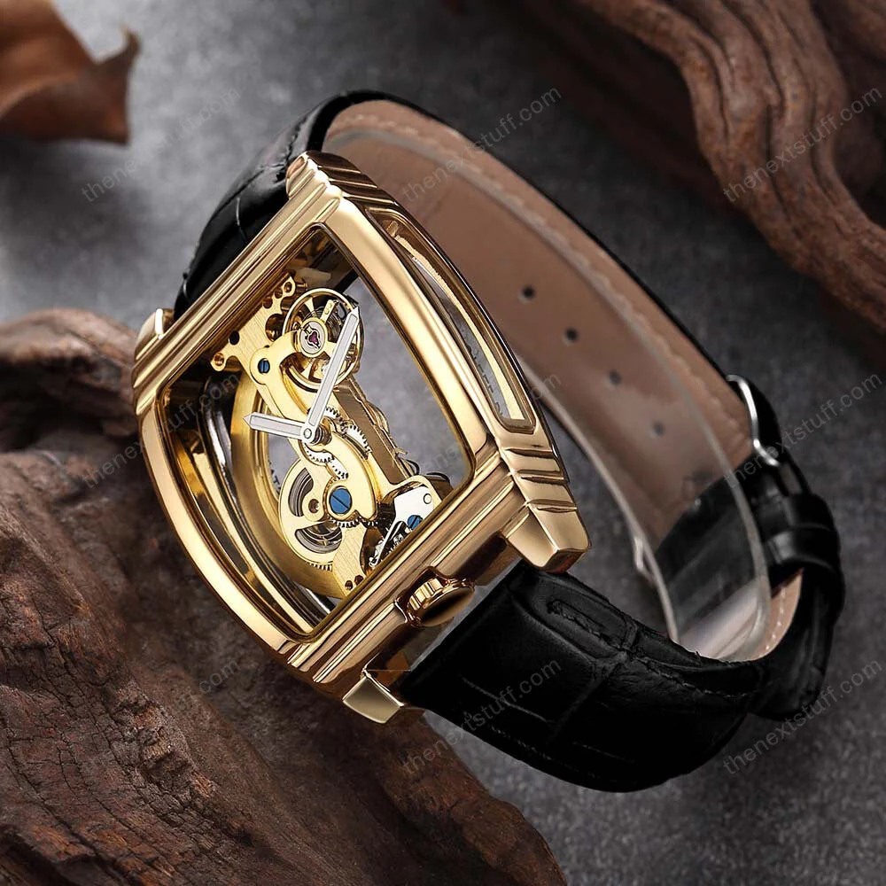 Transparent Automatic Mechanical Steampunk Skull Luxury Gear Watch - Image 3