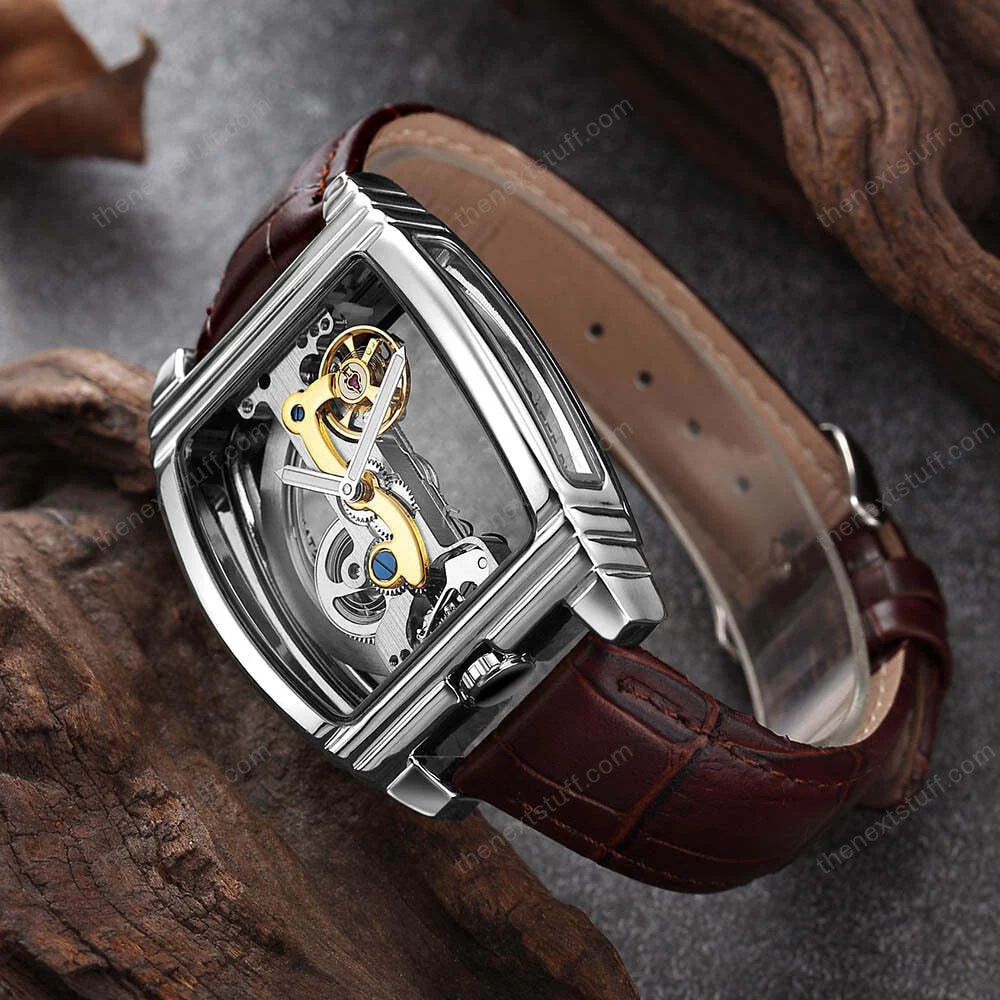 Transparent Automatic Mechanical Steampunk Skull Luxury Gear Watch - Image 6