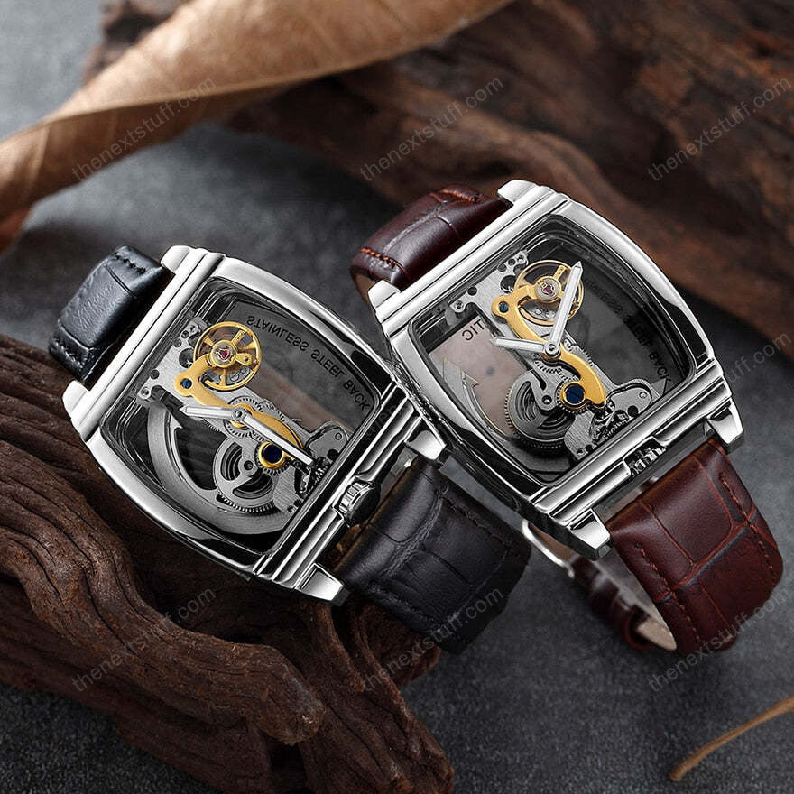 Transparent Automatic Mechanical Steampunk Skull Luxury Gear Watch - Image 9