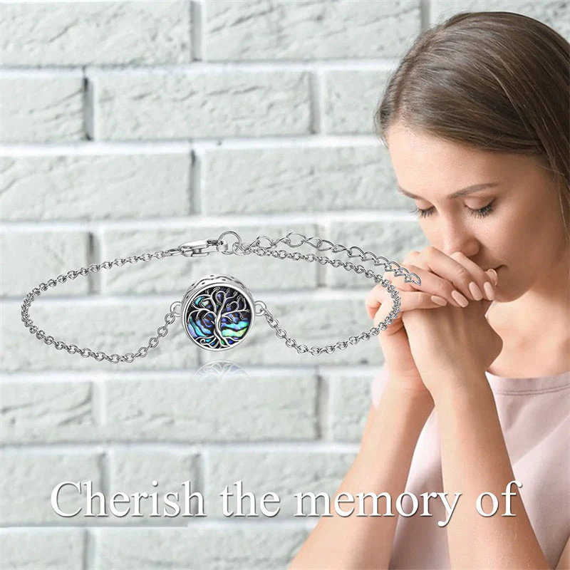 Tree of Life Urn Bracelet for Ashes 925 Sterling Silver Tree of Life Cremation Keepsake Pendant Locket Bracelet for Women Mom - Image 12