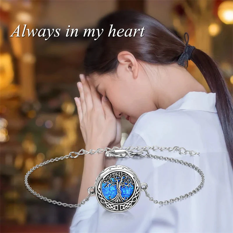 Tree of Life Urn Bracelet for Ashes 925 Sterling Silver Tree of Life Cremation Keepsake Pendant Locket Bracelet for Women Mom - Image 18