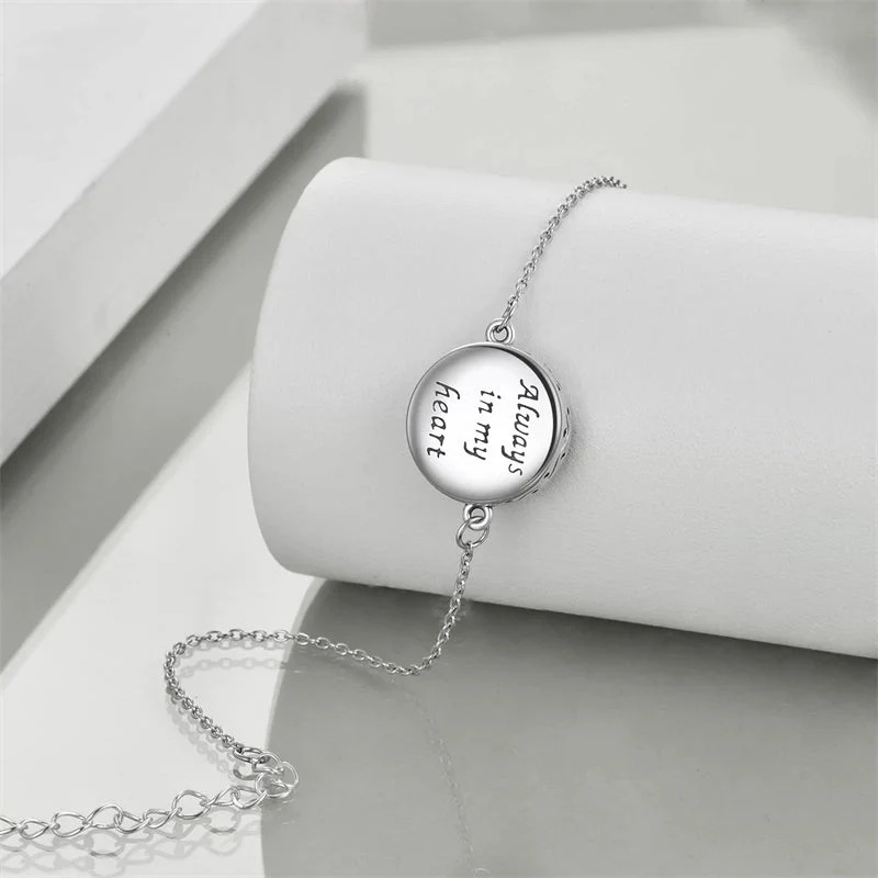 Tree of Life Urn Bracelet for Ashes 925 Sterling Silver Tree of Life Cremation Keepsake Pendant Locket Bracelet for Women Mom - Image 4