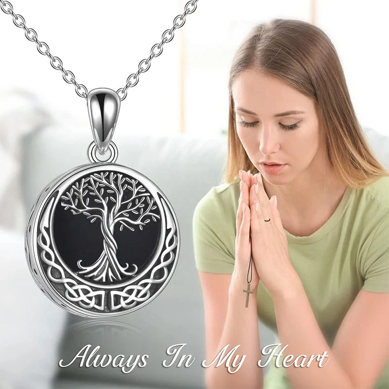 Tree of Life Urn Necklaces for Ashes Sterling Silver Abalone Shell Tree of Life Cremation Jewelry Memory Jewelry for Women Men - Image 50