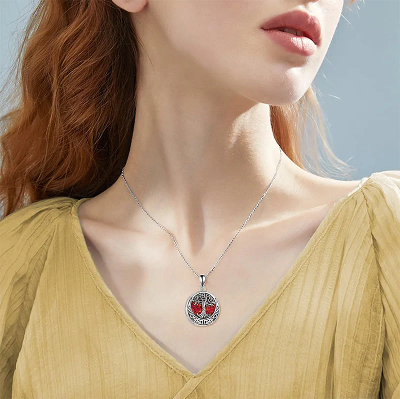 Tree of Life Urn Necklaces for Ashes Sterling Silver Abalone Shell Tree of Life Cremation Jewelry Memory Jewelry for Women Men - Image 66