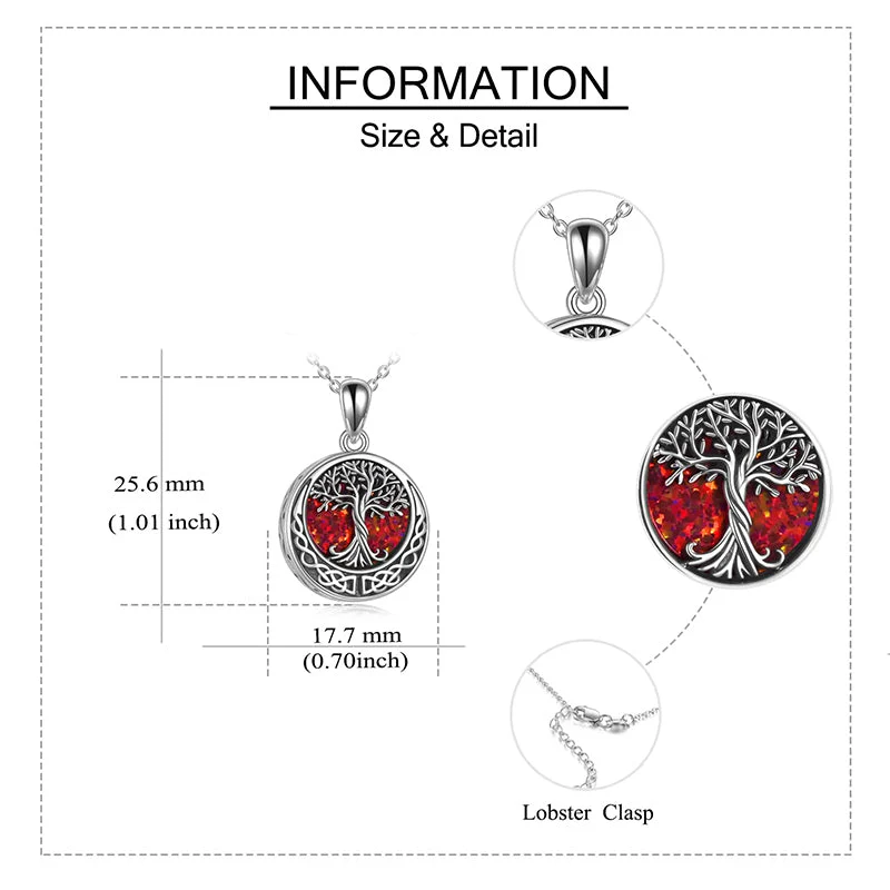 Tree of Life Urn Necklaces for Ashes Sterling Silver Abalone Shell Tree of Life Cremation Jewelry Memory Jewelry for Women Men - Image 69