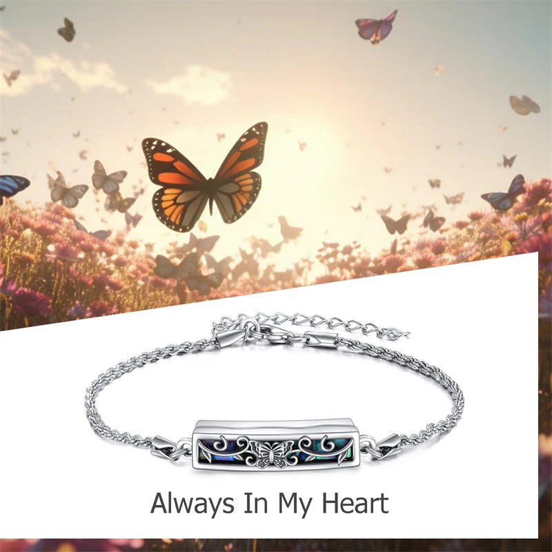 Urn Bracelet for Ashes 925 Sterling Silver Abalone Shell Hummingbird Dragonfly Butterfly Cremation Jewelry for Ashes Keepsake - Image 12