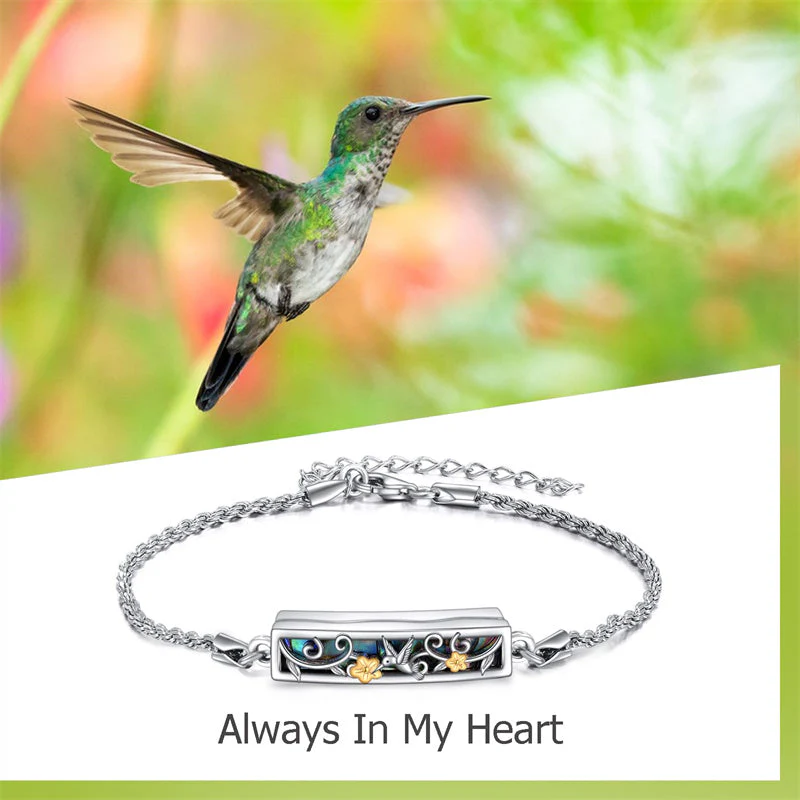 Urn Bracelet for Ashes 925 Sterling Silver Abalone Shell Hummingbird Dragonfly Butterfly Cremation Jewelry for Ashes Keepsake - Image 24