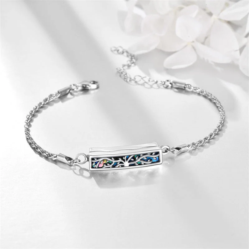 Urn Bracelet for Ashes 925 Sterling Silver Abalone Shell Hummingbird Dragonfly Butterfly Cremation Jewelry for Ashes Keepsake - Image 27