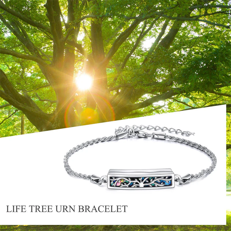 Urn Bracelet for Ashes 925 Sterling Silver Abalone Shell Hummingbird Dragonfly Butterfly Cremation Jewelry for Ashes Keepsake - Image 30