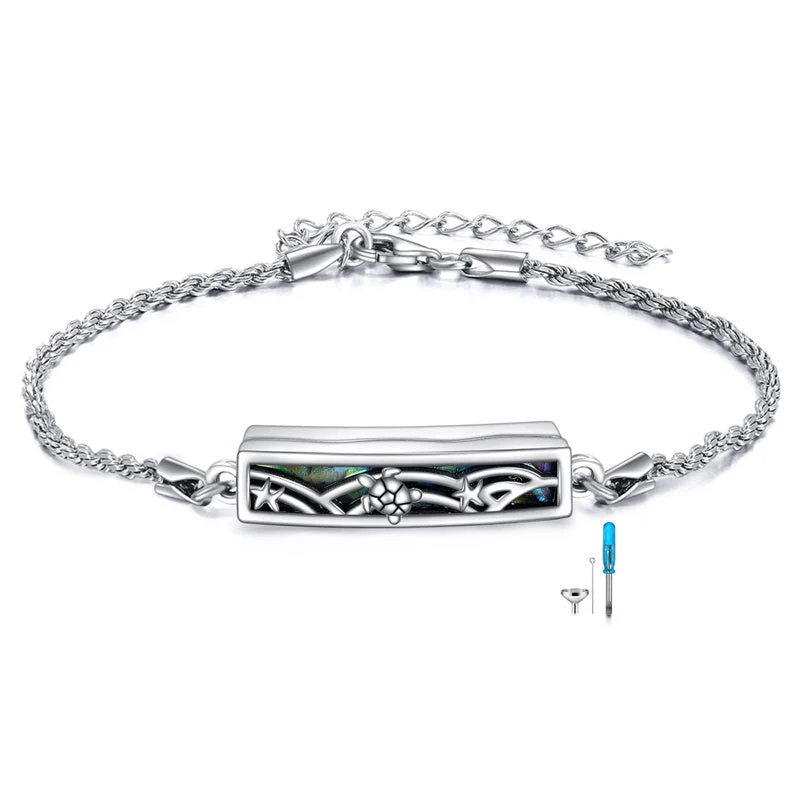 Urn Bracelet for Ashes 925 Sterling Silver Abalone Shell Hummingbird Dragonfly Butterfly Cremation Jewelry for Ashes Keepsake - Image 31