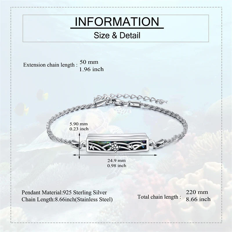 Urn Bracelet for Ashes 925 Sterling Silver Abalone Shell Hummingbird Dragonfly Butterfly Cremation Jewelry for Ashes Keepsake - Image 35