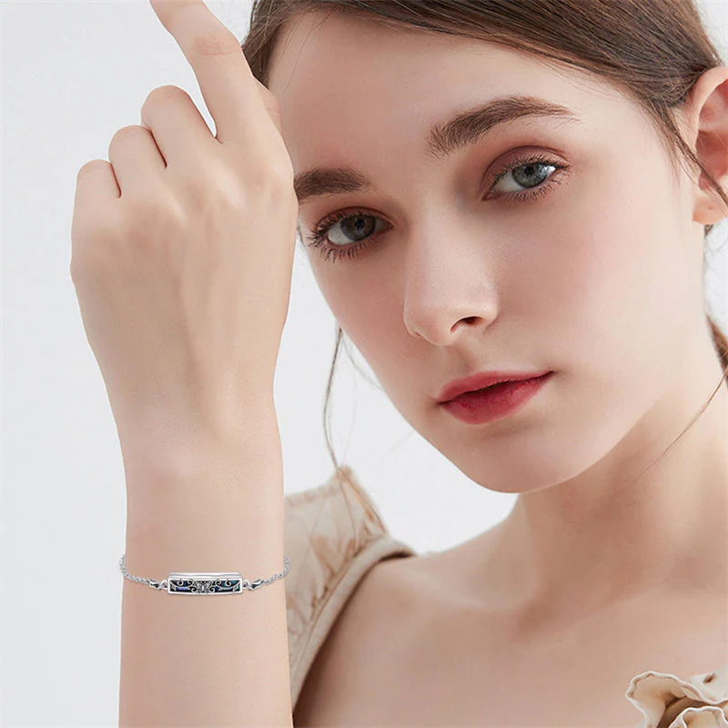 Urn Bracelet for Ashes 925 Sterling Silver Abalone Shell Hummingbird Dragonfly Butterfly Cremation Jewelry for Ashes Keepsake - Image 8