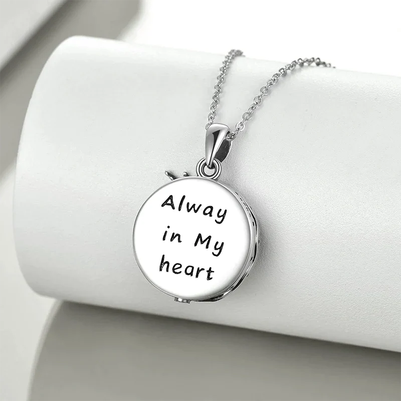 Urn Necklace for Ashes Sterling Silver Wolf Urn Pendant Cremation Jewelry Memorial Gifts for Women Men - Image 2