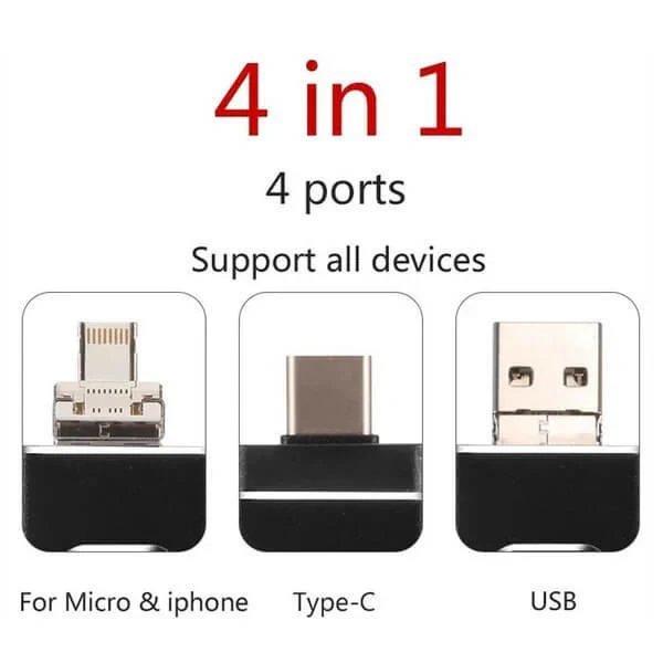 4 In 1 High Speed USB Flash Drive For iPhone, iPad, Android, PC & More Devices - Image 6