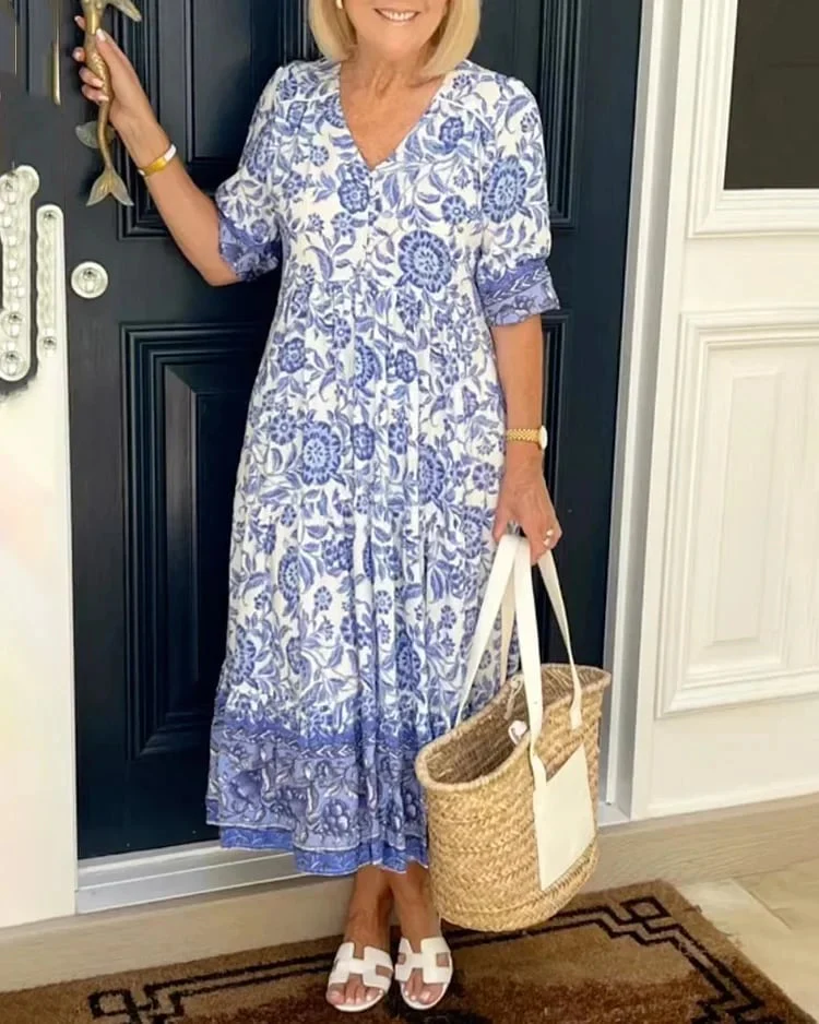 V-neck Bohemian Dress - Image 7