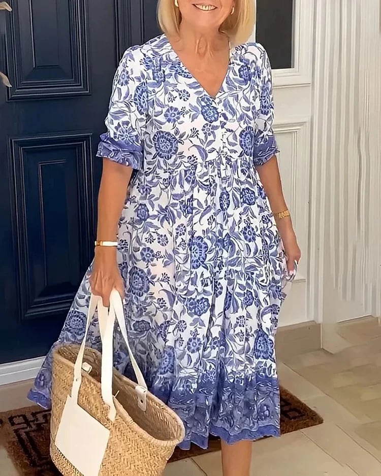 V-neck Bohemian Dress - Image 8
