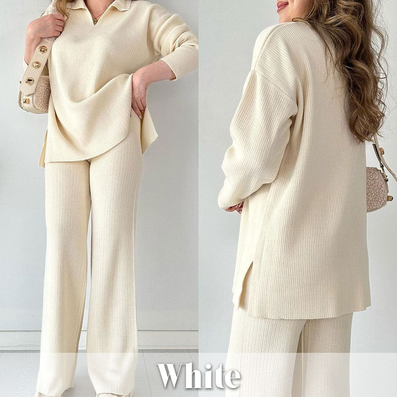 🎁This Week's Special Price $49.99💥V-Neck Casual Slit Knitted Two-Piece Set - Image 11