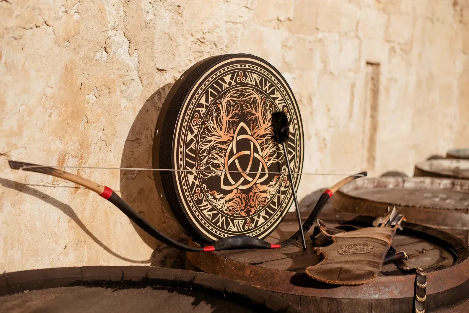 VEGAN SHAMAN DRUM "OWL SOUL", HEALING SOUND THERAPY - Image 12