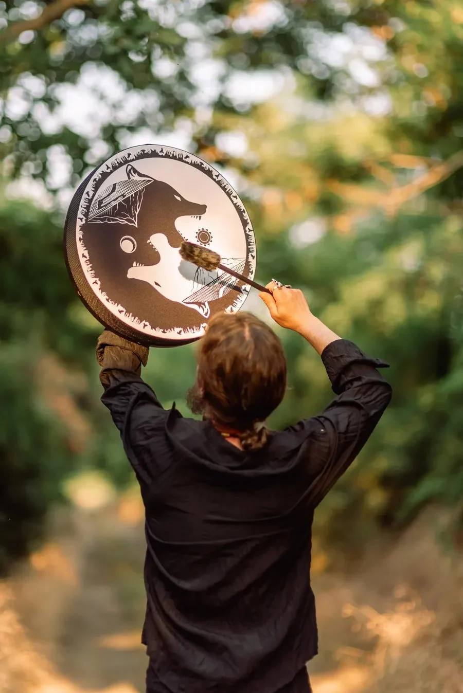 VEGAN SHAMAN DRUM "OWL SOUL", HEALING SOUND THERAPY - Image 14