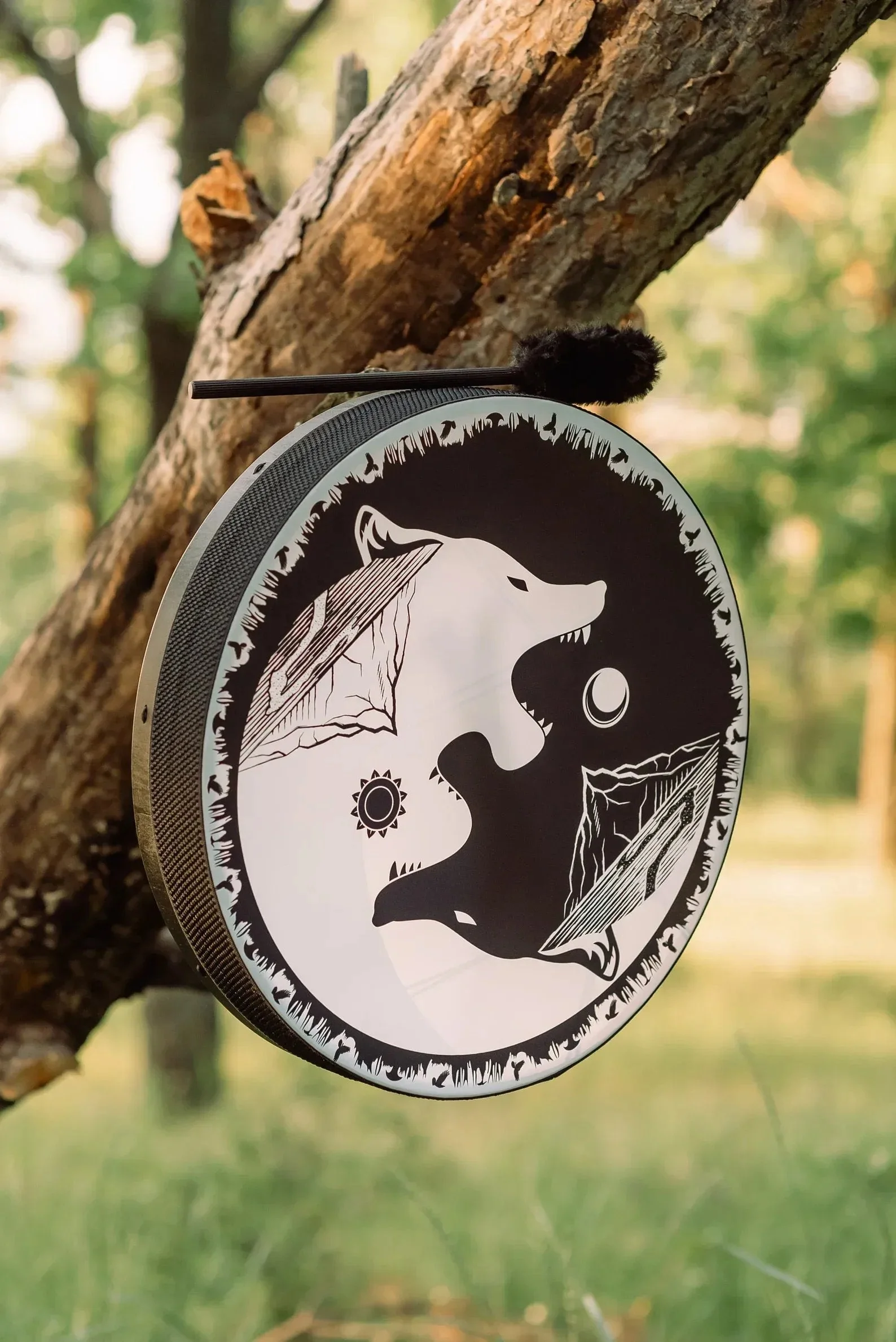 VEGAN SHAMAN DRUM "OWL SOUL", HEALING SOUND THERAPY - Image 19