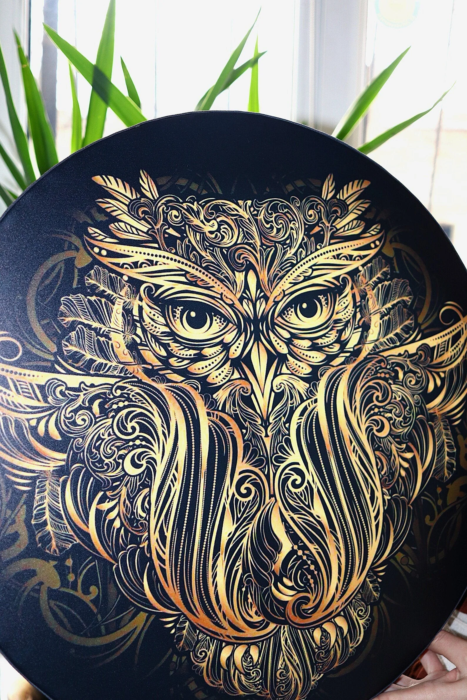 VEGAN SHAMAN DRUM "OWL SOUL", HEALING SOUND THERAPY - Image 7