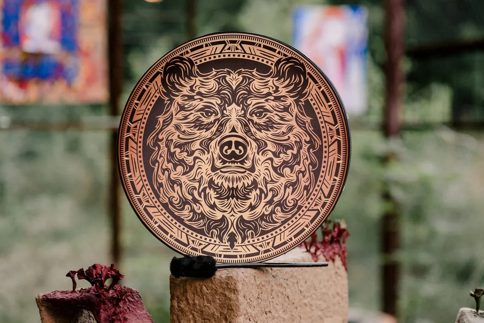 VEGAN SHAMAN DRUM "OWL SOUL", HEALING SOUND THERAPY - Image 8