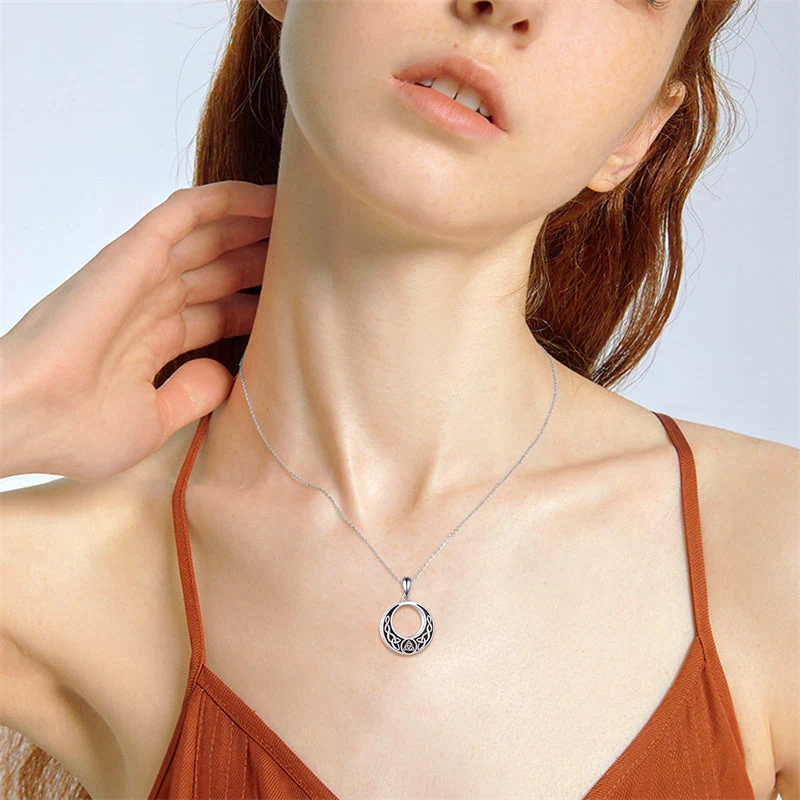 Viking Compass Celtic Knot Urn Necklace for Ashes Sterling Silver Abalone Shell Viking Jewelry for Men Cremation Jewelry Keepsake Pendant Necklace - Image 13
