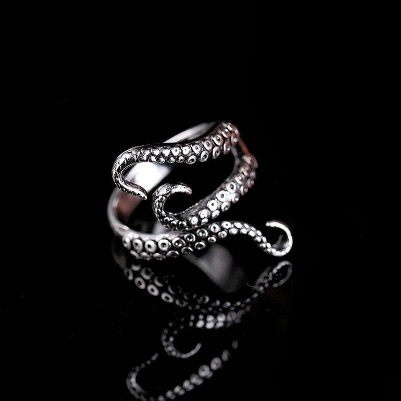 Vintage Chic Cat Animal Knuckle Rings for Women Girls Charm Gothic Punk Frog Rubbit Octopus Opening Finger Rings Fashion Jewelry - Image 11