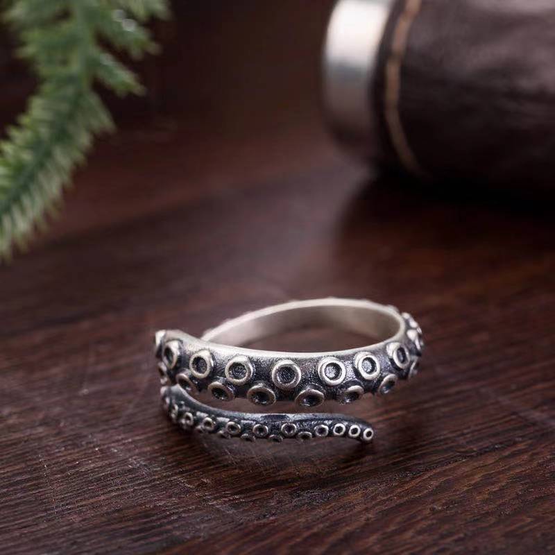 Vintage Chic Cat Animal Knuckle Rings for Women Girls Charm Gothic Punk Frog Rubbit Octopus Opening Finger Rings Fashion Jewelry - Image 13