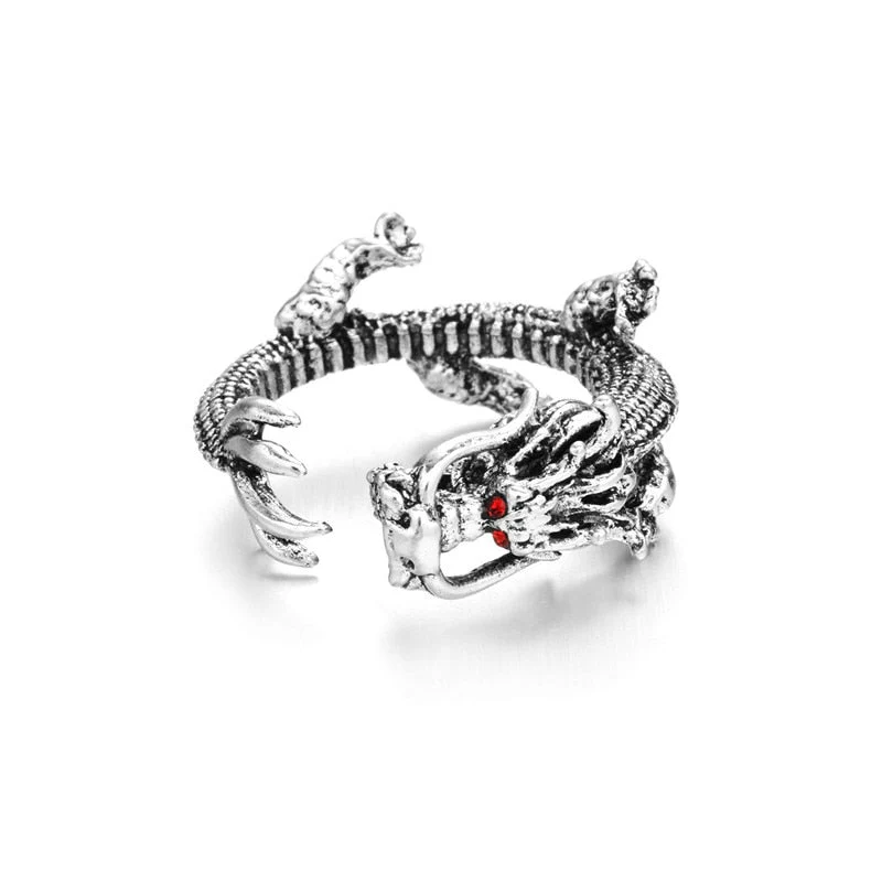 Vintage Chic Cat Animal Knuckle Rings for Women Girls Charm Gothic Punk Frog Rubbit Octopus Opening Finger Rings Fashion Jewelry - Image 2