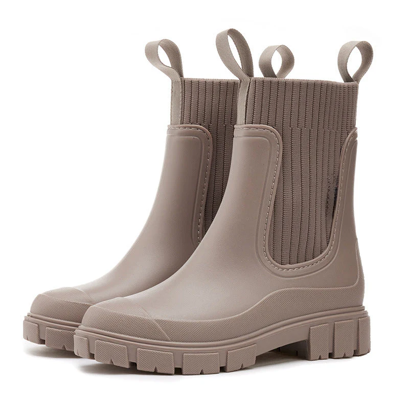 Waterproof Non-Slip Thick Sole Mid-Calf Boots - Image 11