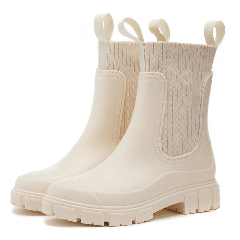 Waterproof Non-Slip Thick Sole Mid-Calf Boots - Image 12