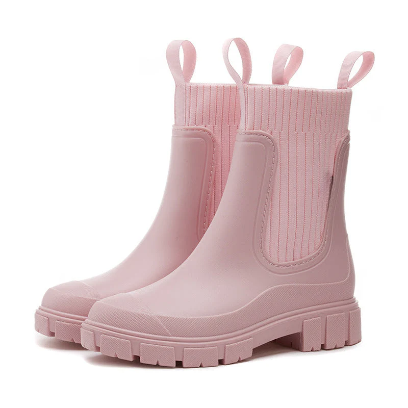 Waterproof Non-Slip Thick Sole Mid-Calf Boots - Image 13